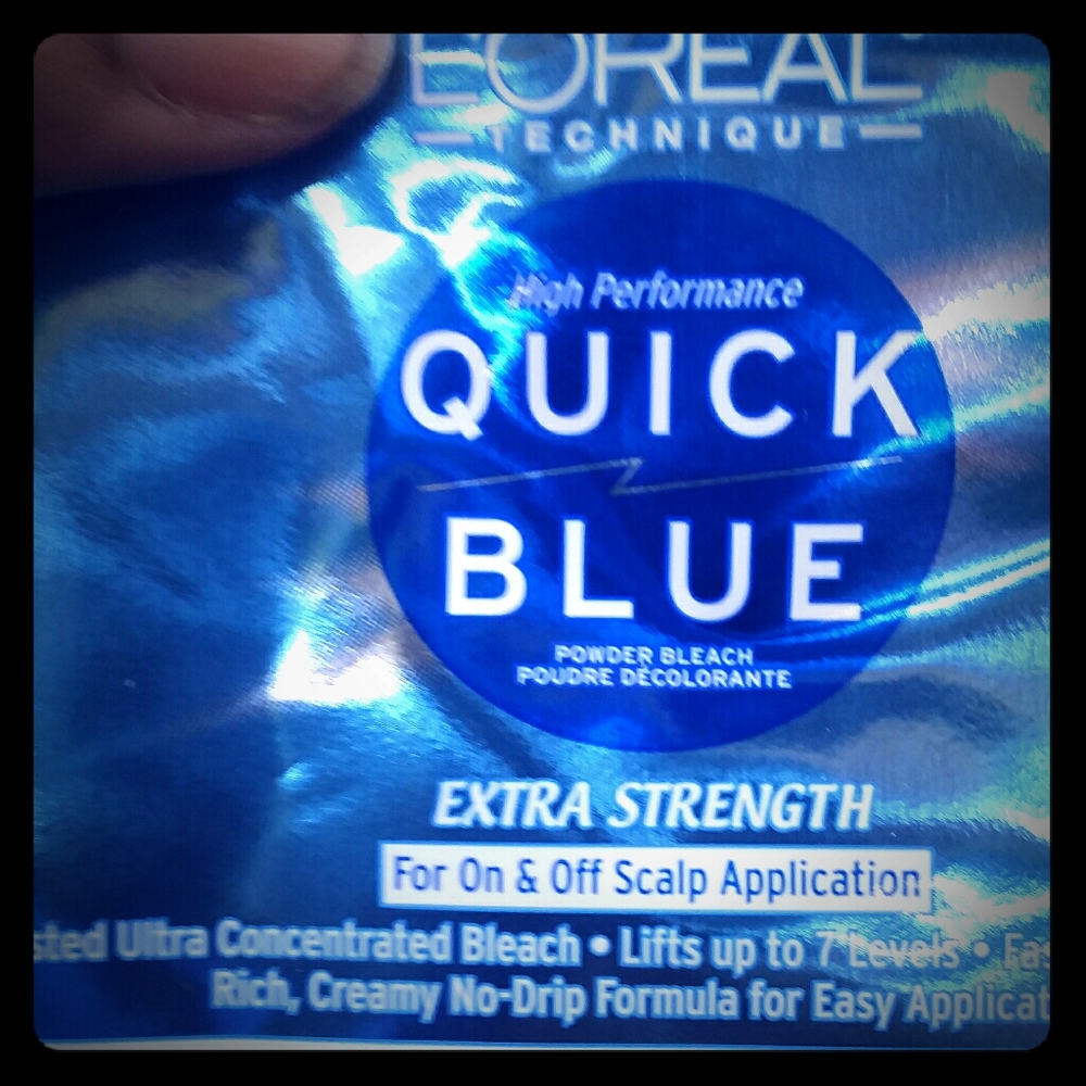 1 pack of Loreal  quick blue bleach